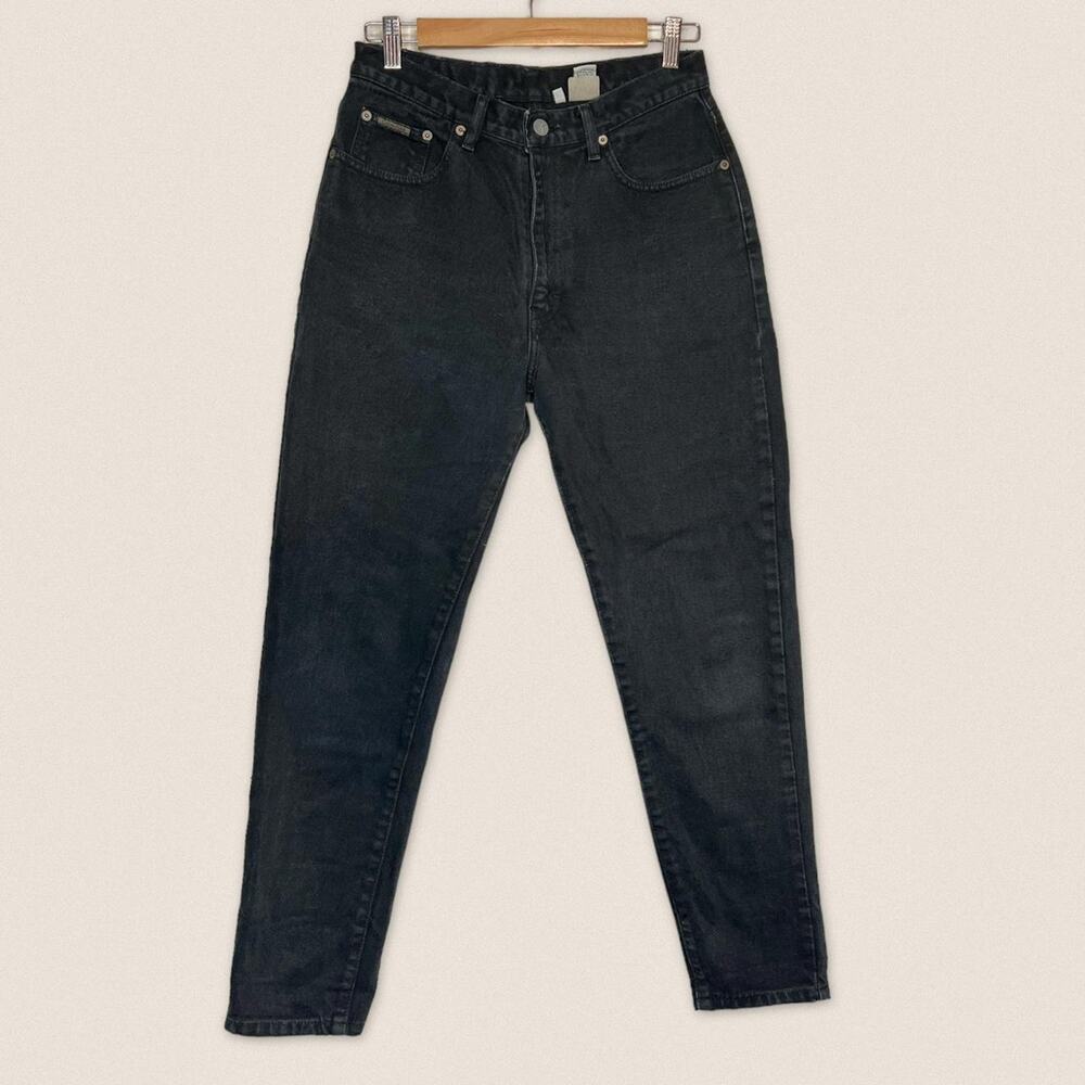 Vintage 90s Calvin Klein Black Jeans Short Petite - Size 28 x 27.5 - Picture 3 of 8